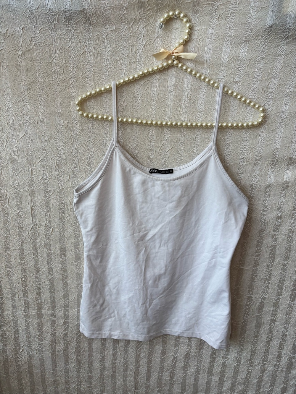 Zara White Spaghetti Strap Cami